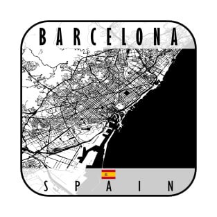 Barcelona Map Spain T-Shirt