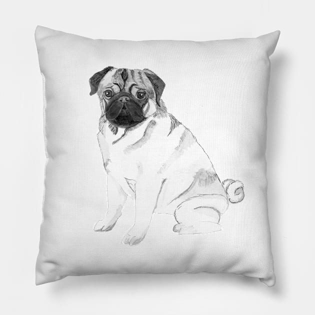 PUG Pillow by carynbourke