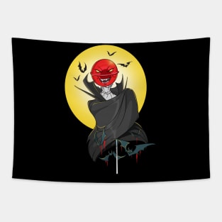 Spooky Halloween Scarecrow Vampire Tapestry