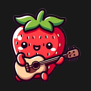 cute strawberry with guitar T-Shirt