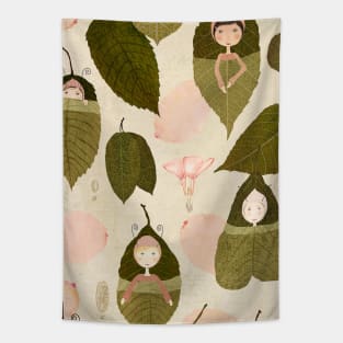 Leaf sleepers pattern Tapestry