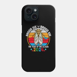 Cicada Tsunami Bugs Brood XIX Brood XIII 13 Year Of The Cicada 2024 Phone Case