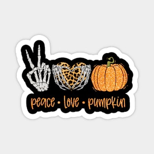 Halloween Peace Love Pumpkin Fall Magnet