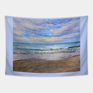 Early morning on the beach Tapestry