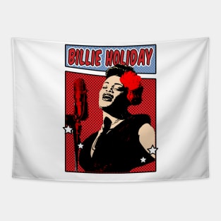 Billie Holiday Comic style Tapestry