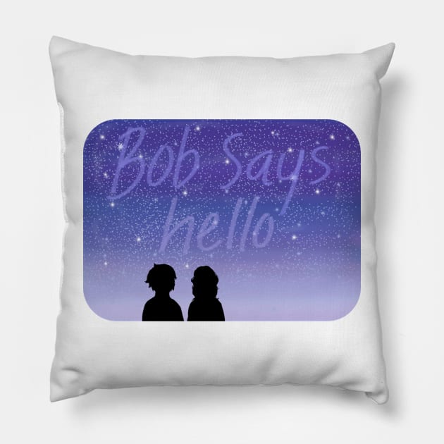 Bob Says Hello Silhouette Pillow by MewMewMaya