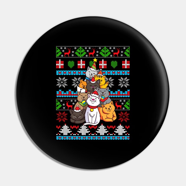 Christmas - Christmas Cat Tree Pin by Shiva121