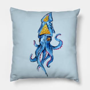 Blue octopus Pillow