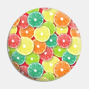Citrus fruit slices pop art 1 Pin