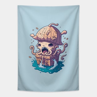 Pirate's Lair: The Screaming Octopus Awaits Tapestry