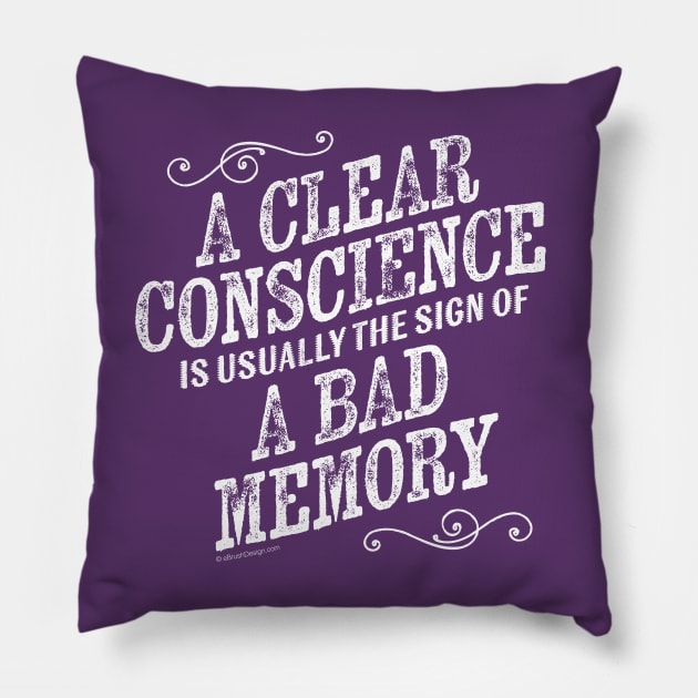 A Clear Conscience Pillow by eBrushDesign