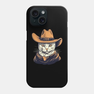 Funny Cat Cowboy Cowgirl Meow Howdy Meowdy Phone Case