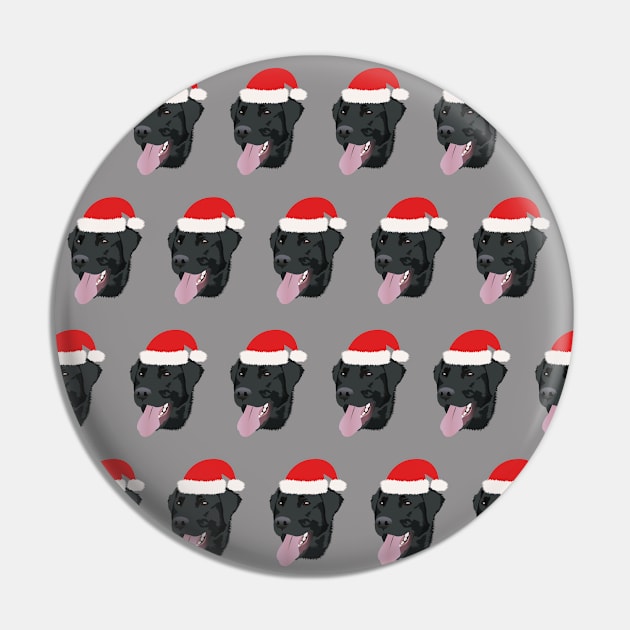 Christmas Black Lab Pin by KCPetPortraits