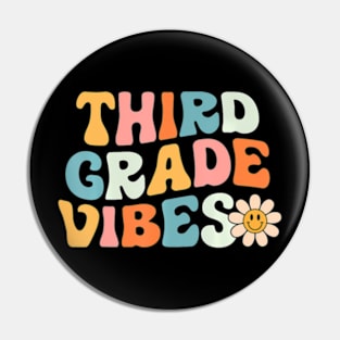 Third Grade  3rd Grade Team Retro 1st Day of School Pin