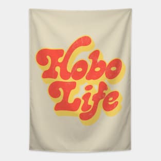 Hobo Life / Faded Thrift Style Retro Design Tapestry