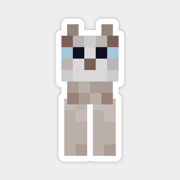 Minecraft Ragdoll Cat Magnet by hannahjgb