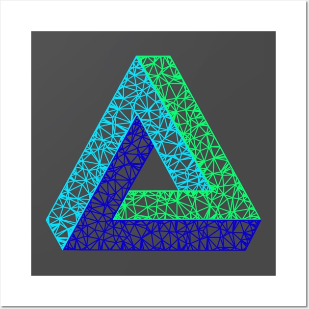 3D Printed Penrose Triangle Impossible Triangle Tribar bent Bars Optical  Illusion Art Home Office Decoration Wall Hanging Desktop Ornament 