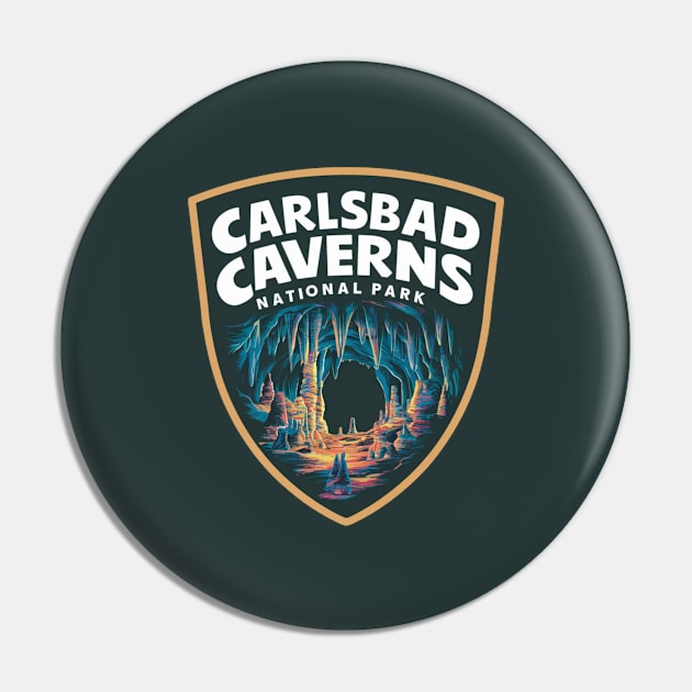 Carlsbad Caverns National Park Cave Emblem Pin by Perspektiva