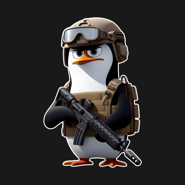 Tactical penguin by Rawlifegraphic