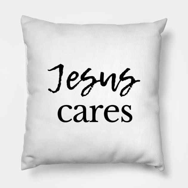 Jesus Cares Pillow by Push Concepts