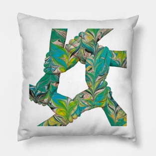 Better Together : Marbled Hands2 Pillow