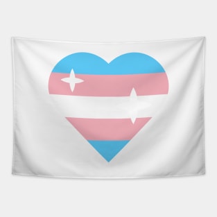 Transgender flag heart Tapestry