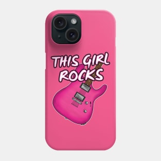 Female Electric Guitarist This Girl Rocks Phone Case