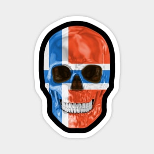 Norway Flag Skull - Gift for Norwegian With Roots From Norway Magnet