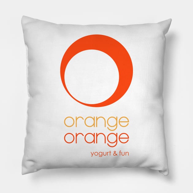 Orange Orange Pillow by Roufxis