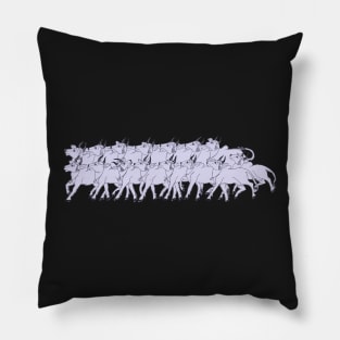 Group of Cows, Indian folk art, phad painting, indian painting Pillow