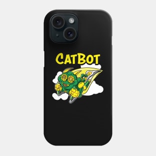 Cat Bot rocketing through the sky Phone Case