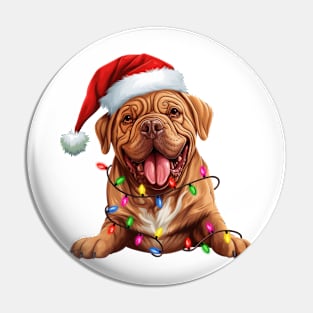 Christmas Dogue de Bordeaux Pin