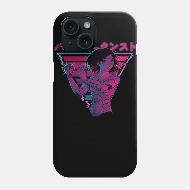 Panzer Kunst Cyborg Martial Arts Neon Shirt w/ Kanji Phone Case by kgullholmen