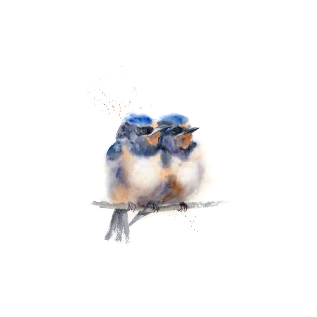 Couple of Barn Swallow birds by PaintsPassion