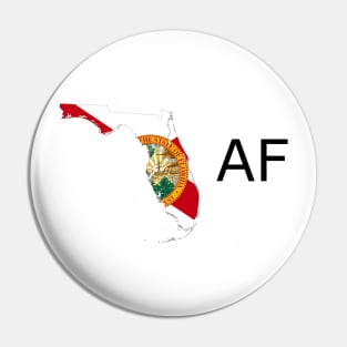 Florida Flag State Outline AF (black) Pin