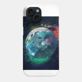 Neptune microscopic undersea blue planet in a primordial sea Phone Case