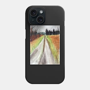 Country Landscape Watercolor Phone Case