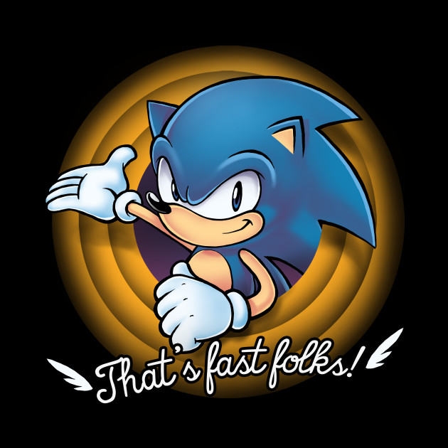 That's fast folks - Sonic the Hedgehog Video Game - Funny Crossover - Videogames - Phone Case