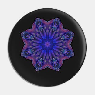 Mandala and Diamond Pattern in cool tones Pin