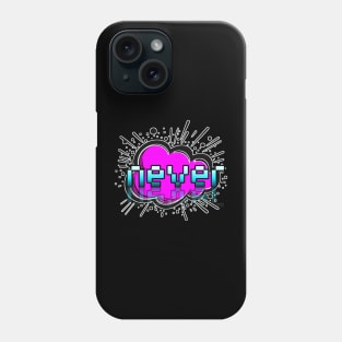 Never - Trendy Gamer - Cute Sarcastic Slang Text - Social Media - 8-Bit Graphic Typography Phone Case