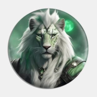 fantasy lion knight green Pin