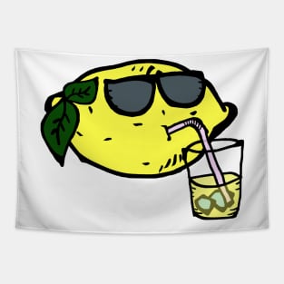 Lemon drinking lemonade Tapestry