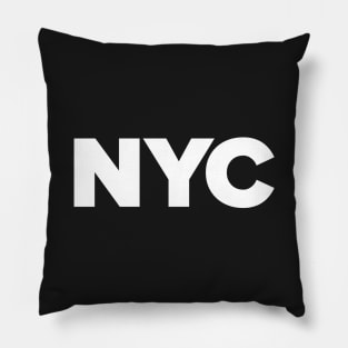 NYC - New York proud city print - white Pillow