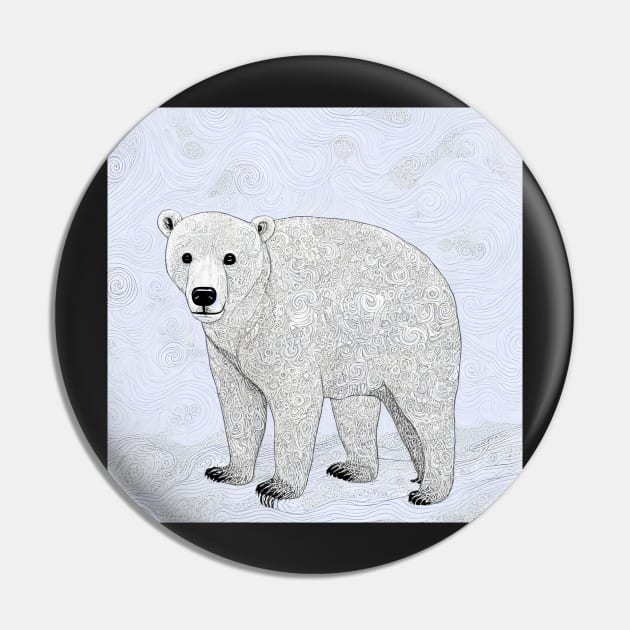 Polar Bear Pin by rachelboucher