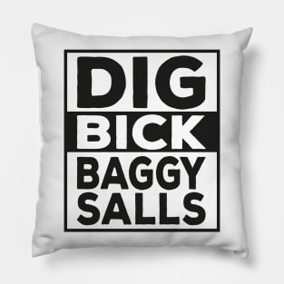 Dig Old Bick Funny Fashion Humor Quote Design Pillow