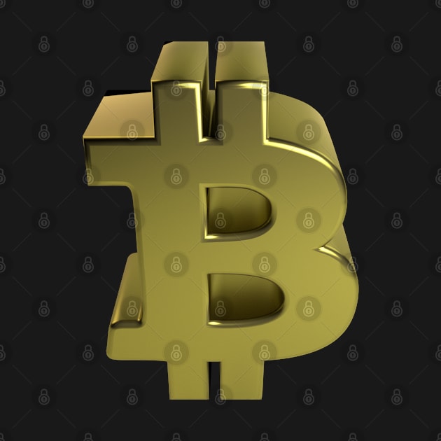 Bitcoin - 3D - Brass by 3DMe