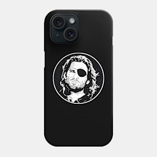 SNAKE PLISSKEN - Escape from New York (Circle Black and White) Phone Case