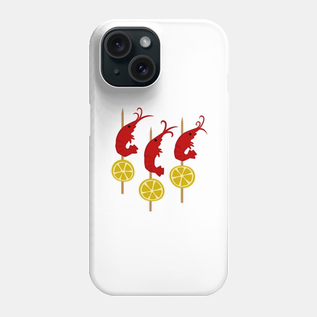 Prawn Brochette Phone Case by soniapascual