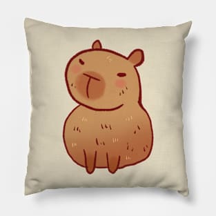 Cute Capybara drawing Pillow