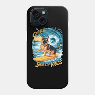 Surfing German Shepherd Phone Case